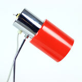 Lampe de table en chrome et métal rouge, par Josef Hurka pour Napako 1960s