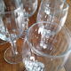 Lot de 6 verres à vin en verre strié