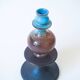 Vintage Vallauris candle holder signed Ferraro in glazed ceramic.
