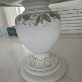 Round marble and marquetry table