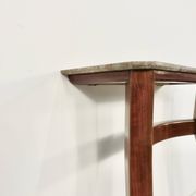 Italian Midcentury Console In Mahogany And Marble
