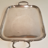 Louis XVI style silver metal tray