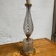 Glass table lamp with brass