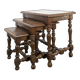 Rustic nesting tables in oak