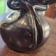 Iridescent ceramic vase from the 1960s, signed