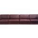 Brown leather modular sofa by De Sede; DS76, 1970s (straight)