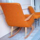 Scandinavian years 50-60 rocking orange