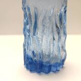 Postmodern Set of Six Blue Crystal Handmade Drinking Glasses