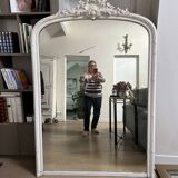 Antique Louis XV style mirror - mercury glass - 175 x 110 cm