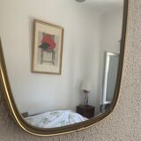 Vintage mirror 1960 asymmetrical mirror - 46 x 24 cm