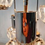 Cascade chandelier - vintage - steel and glass