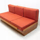 Mid century sofabed in walnut by Jindrich Halabala for UP Zavody, 1950´s