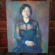 Peinture à l'huile sur toile d'un artiste français de 1977, 20e siècle