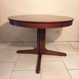Vintage round mahogany table with central base
