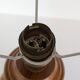 Turned wood lamp