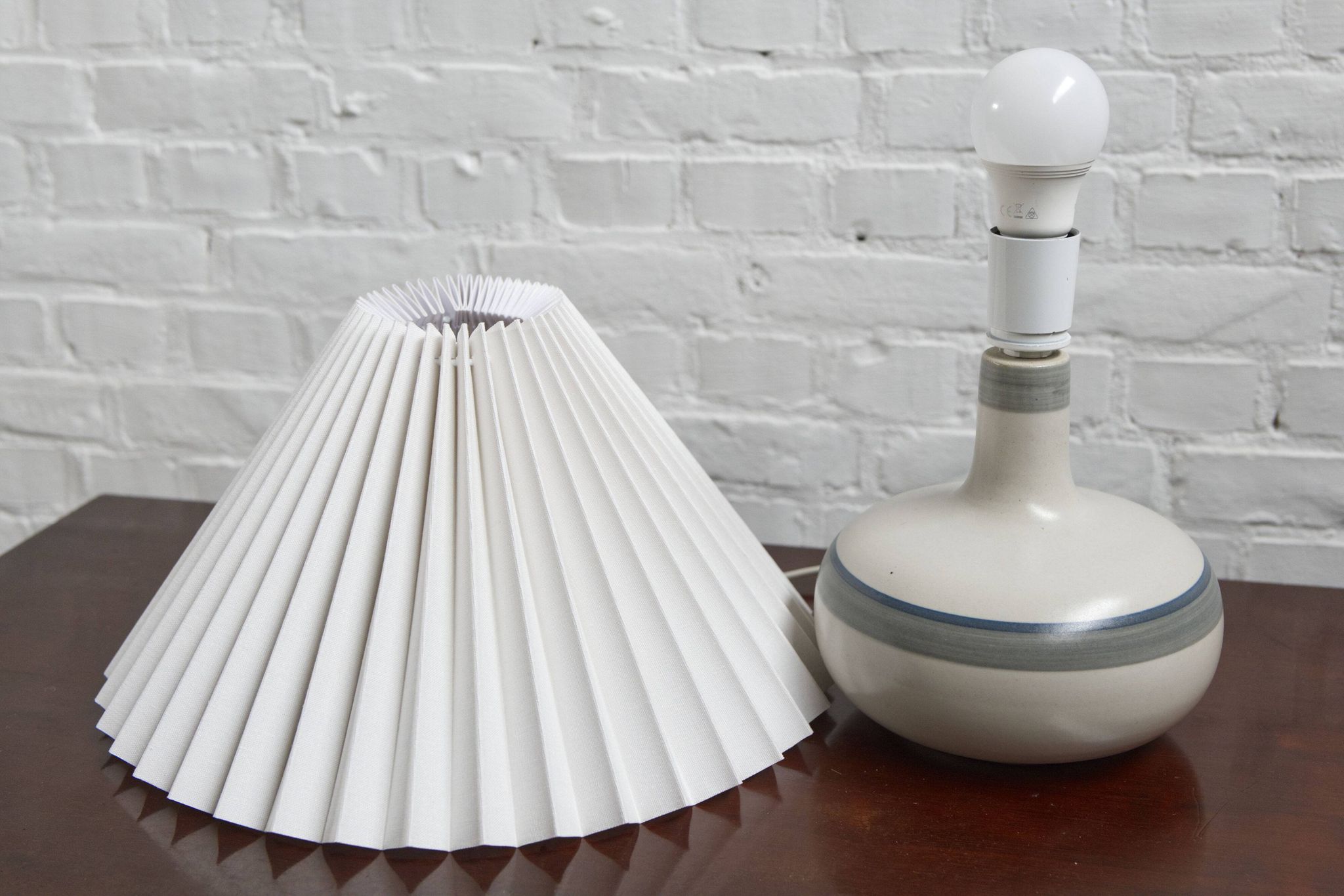Vintage ceramic table lamp by Axella Stentoj, Denmark, 1960s