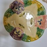 5 plates in hand-painted “faience d’art” slip