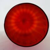 Large vintage red glass vase, 50cm
