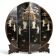 Chinese export black lacquer and mother-of-pearl folding screen, mid-20th century