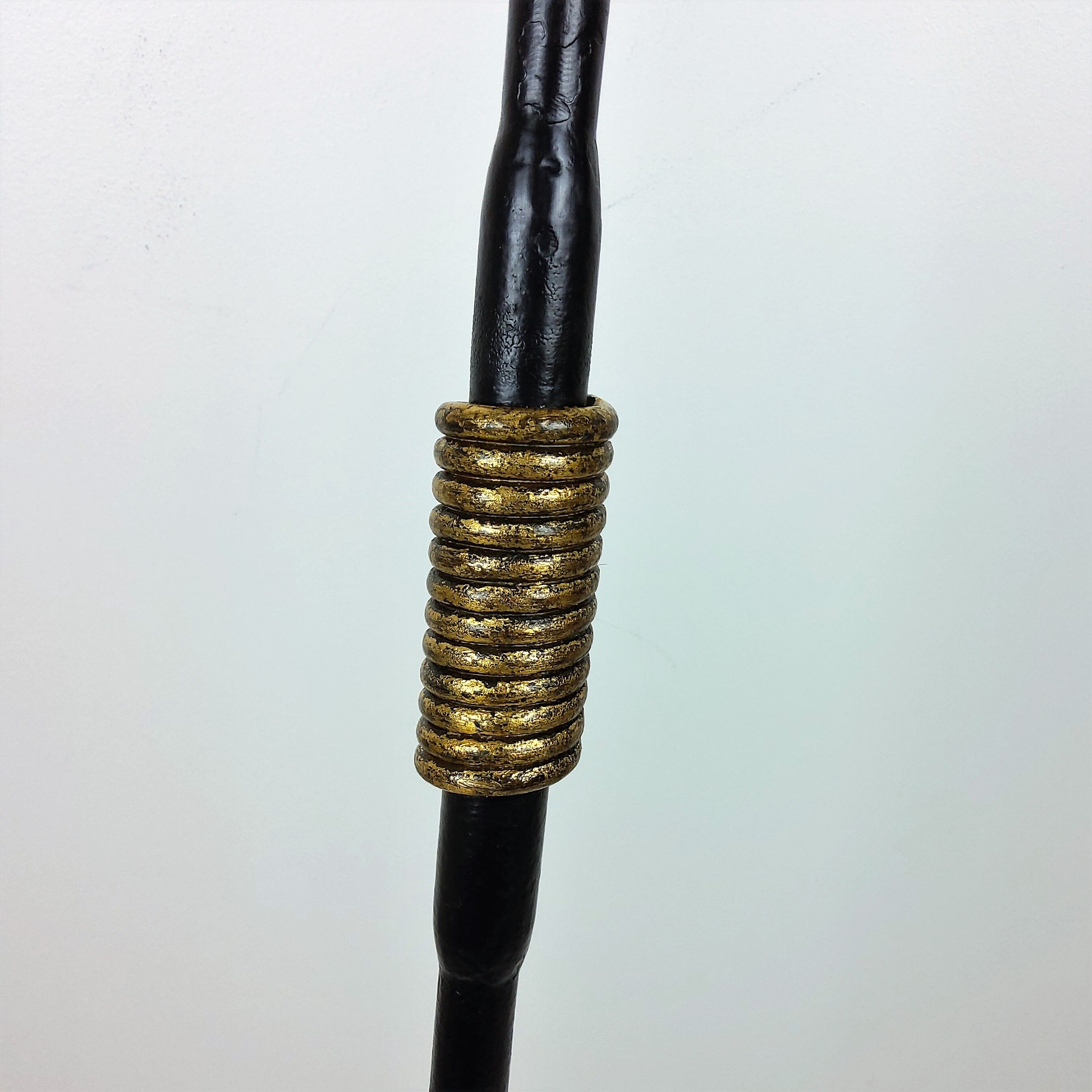 Vintage black metal lamp 1950