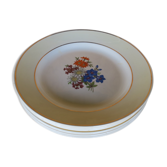 6 vintage gien France plates