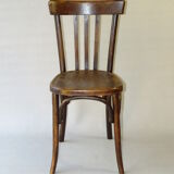 2 Fischel bistro chairs from 1938, wooden seat