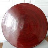 Japanese tray in red lacquered wood