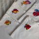 Ensemble de 6 serviettes brodées poissons