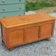 Vintage 1950s oak chest with compass feet
