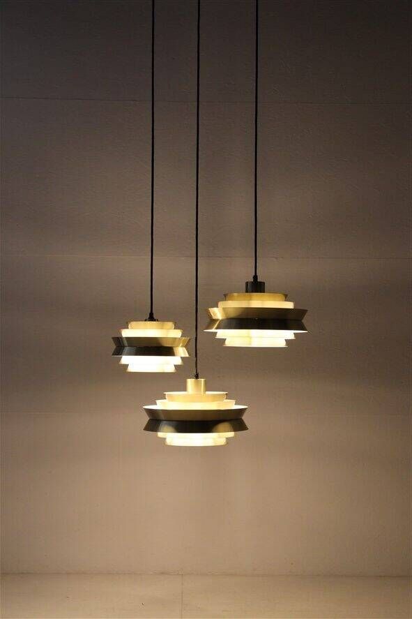 Granhaga / Carl Thore “Trava” pendant lamp 25 cm / brass / gold / aluminum / mid-century modern design / 1970s