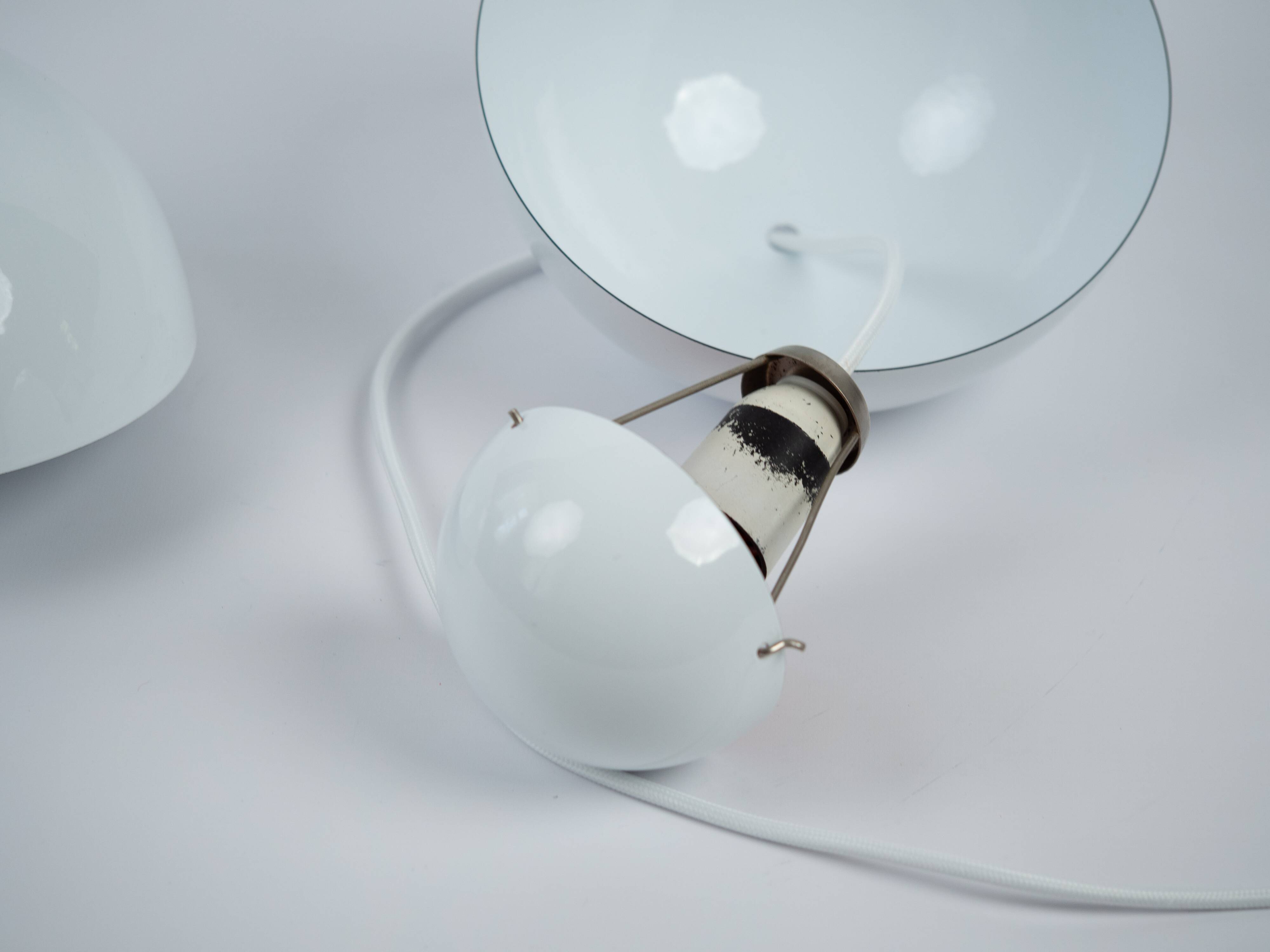 Pair of 2 Flowerpot lamps from Denmark by Verner Panton, Louis Poulsen, 1968