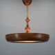 Large wooden art deco ufo chandelier, 1930s