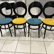 Set of 4 Baumann Bistro chairs, Mouette model, vintage 1970