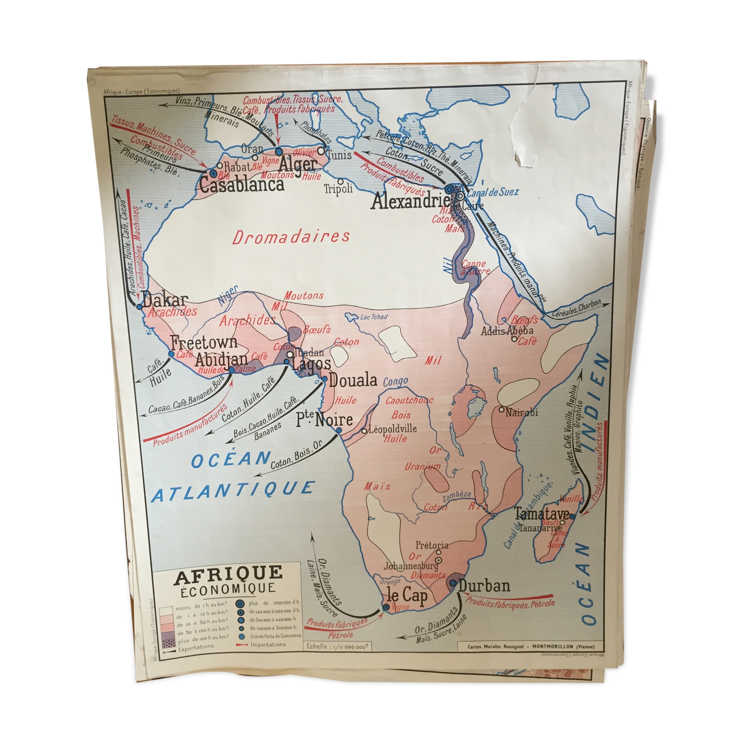 Pedagogical map Europe and Africa