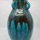Primavera Vase for Spring in French Art Deco blue ceramic