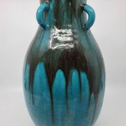 Vase Primavera pour le Printemps en céramique bleu Francais Art Déco