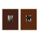 Pair of giclee prints, abstract wall art set of two, 50x70cm