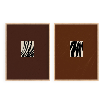 Paire d'impressions giclées, ensemble de deux tableaux abstraits, 50 x 70 cm