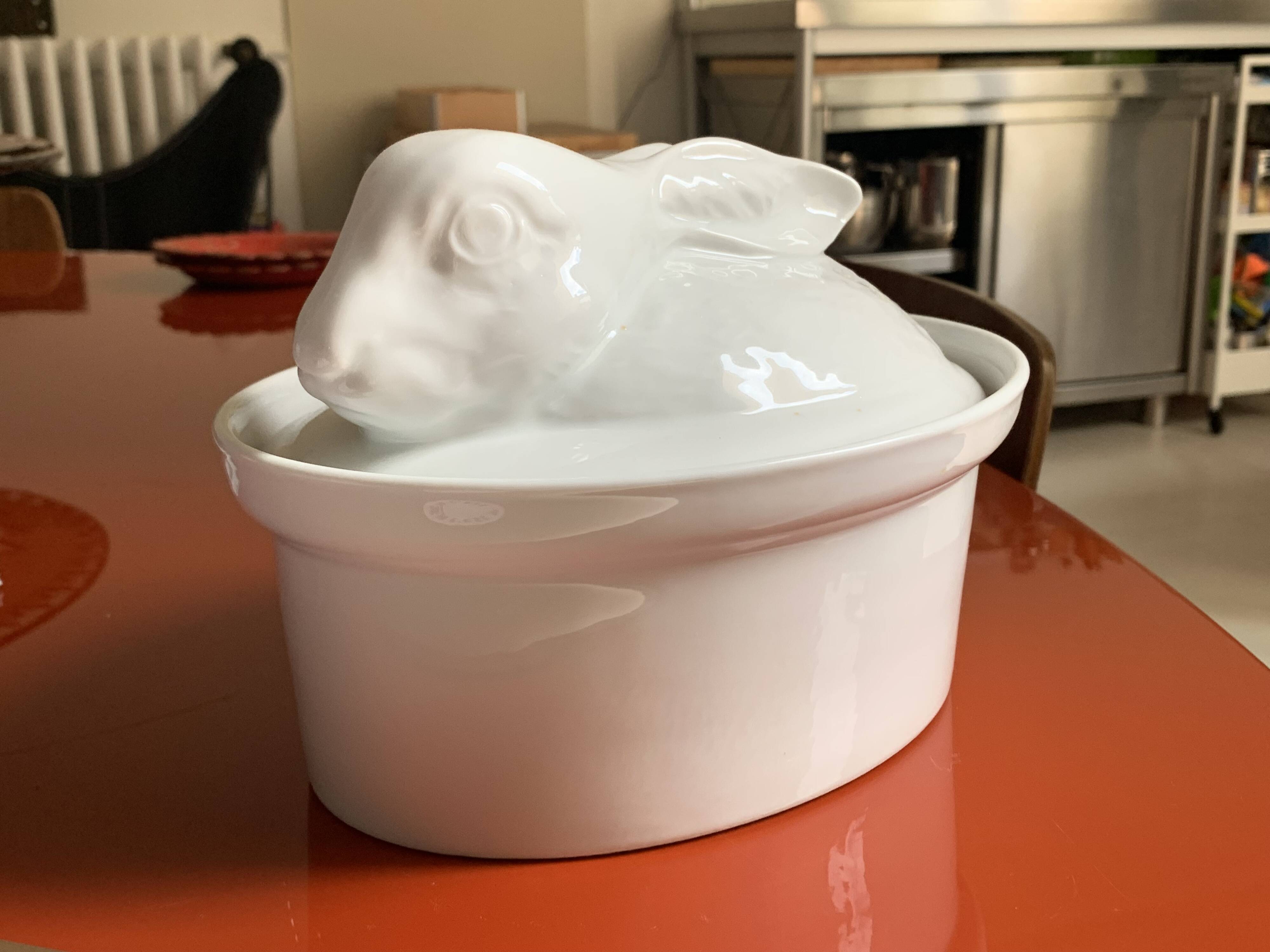 Rabbit or hare shaped terrine in china