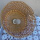 Honey and caramel wicker hanging lamp
