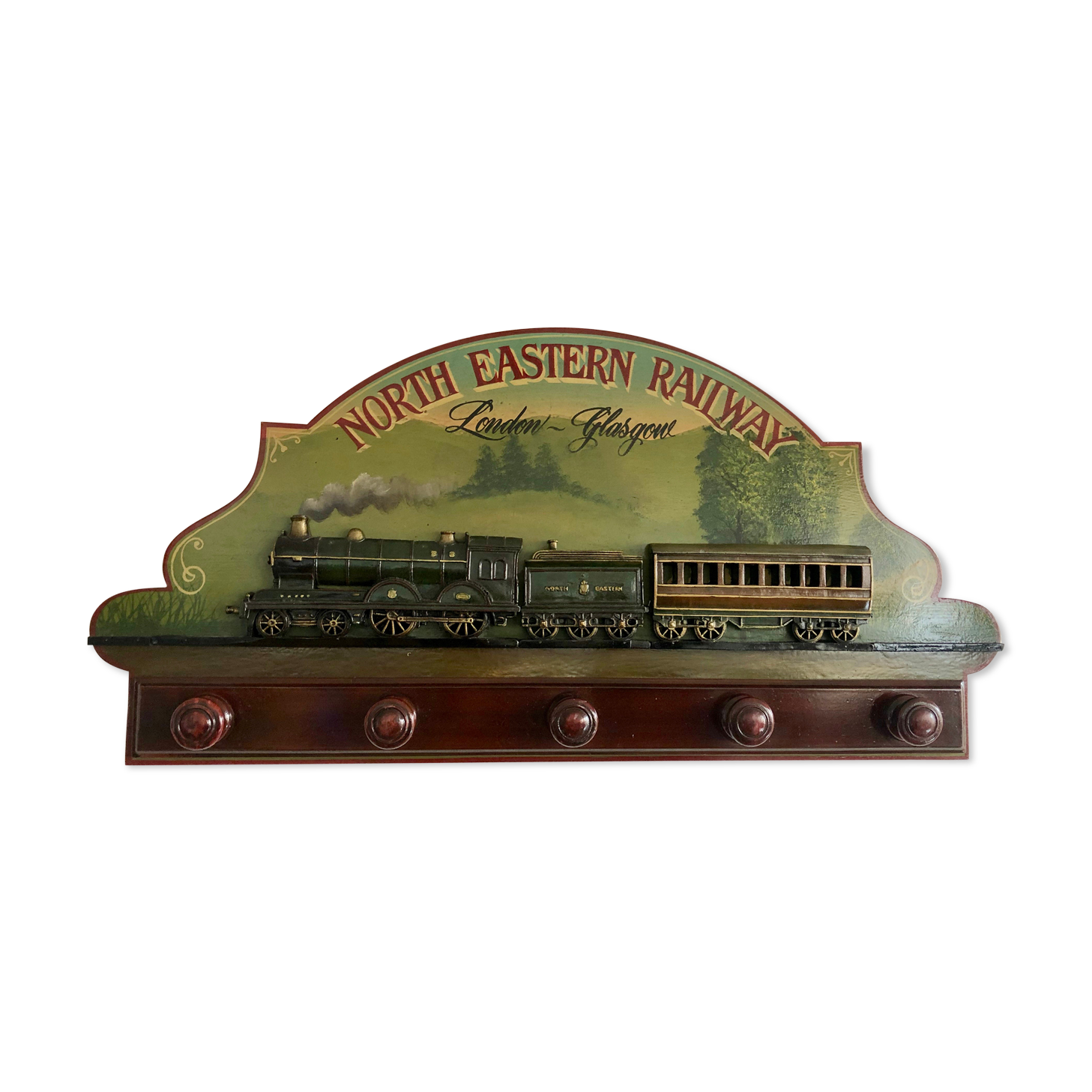 Country Corner Train Coat Rack