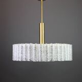 Large frosted glass chandelier tubes from Murano by Doria, Germany, 1970s.