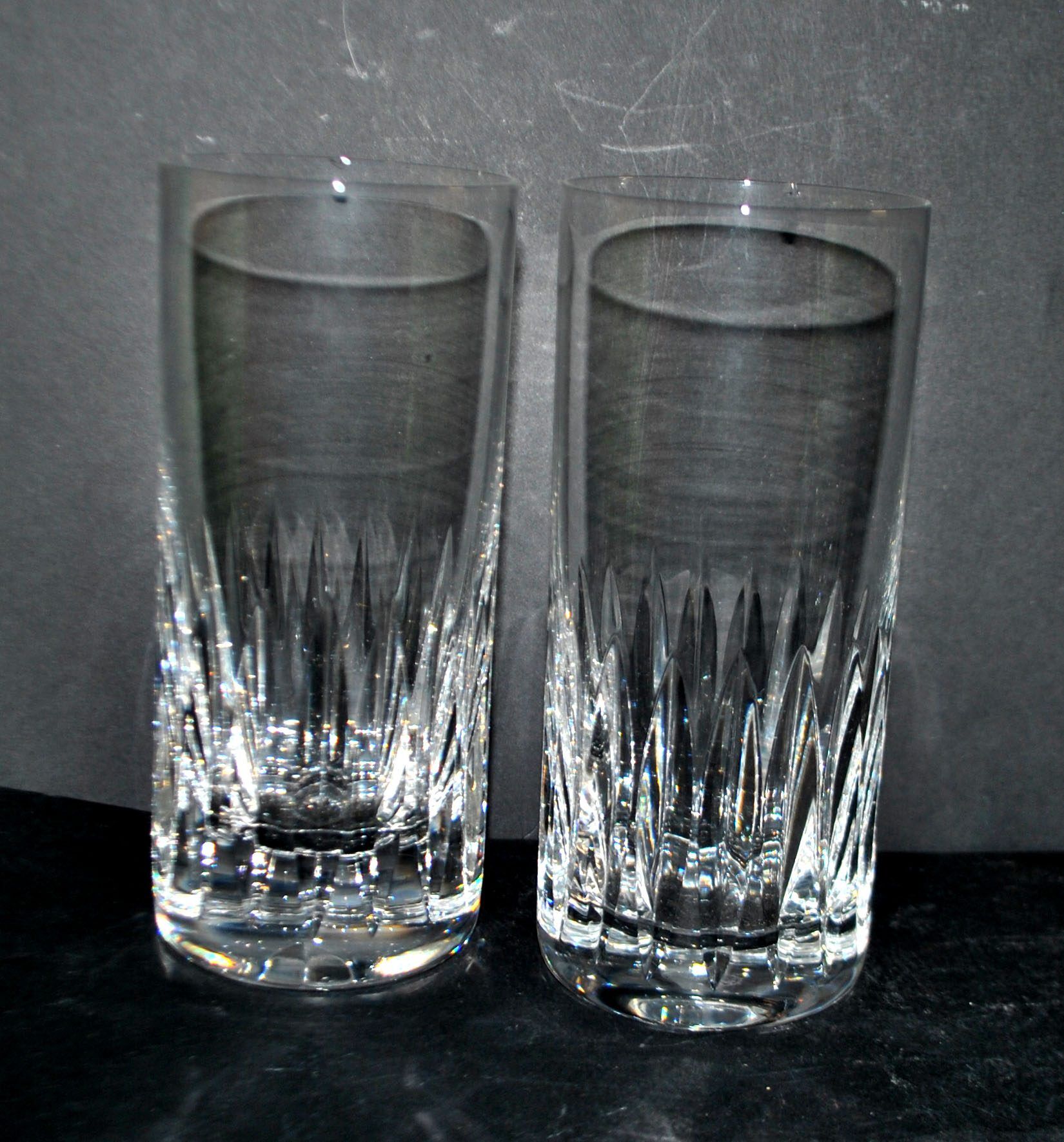 Saint-louis set of 2 juice or whisky long drink glasses avignon in cut crystal for bar