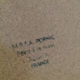 6 vintage stoneware dinner plates – Rosita model by MBFA Pornic