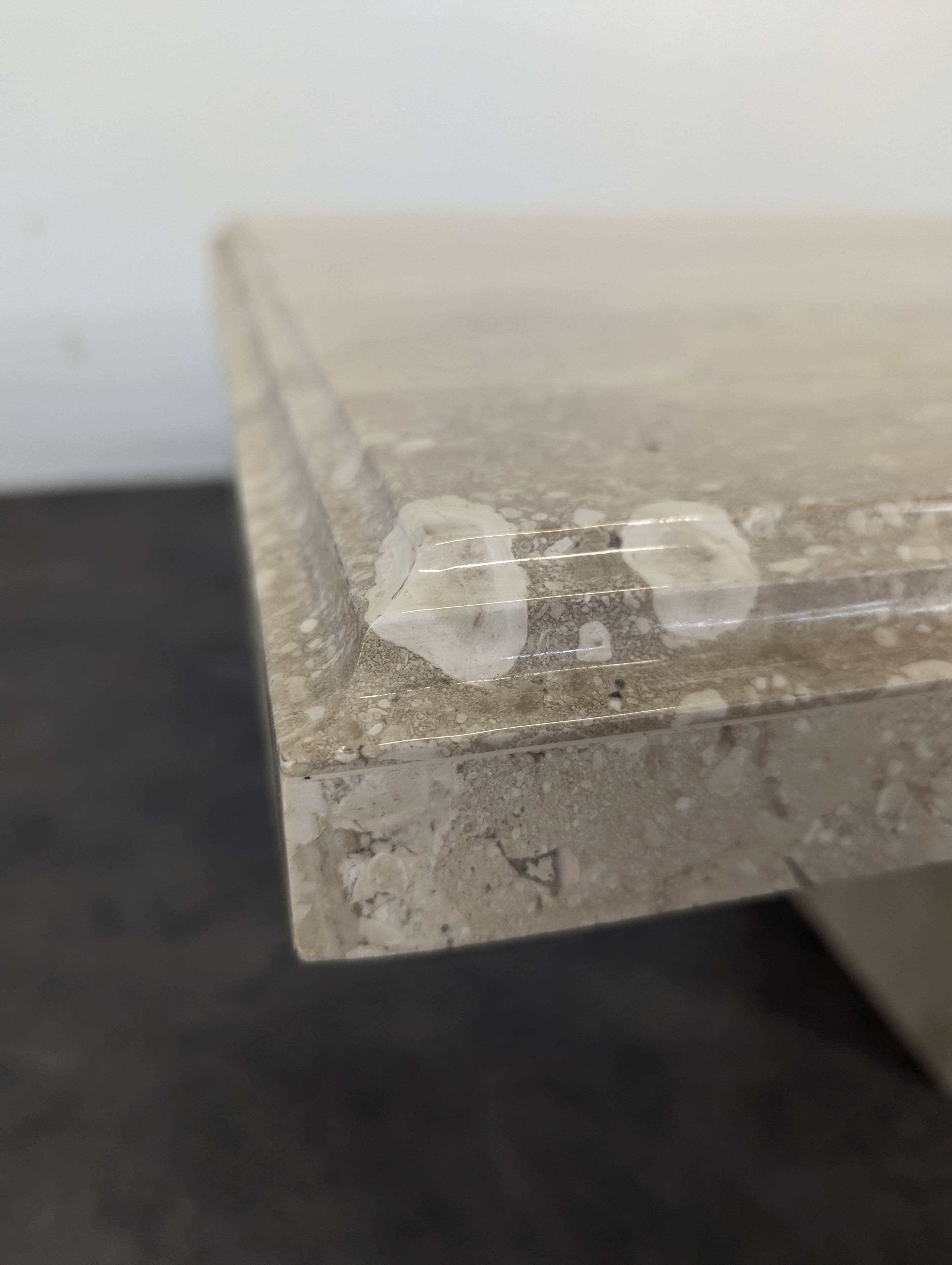 Italian coffee table in travertine