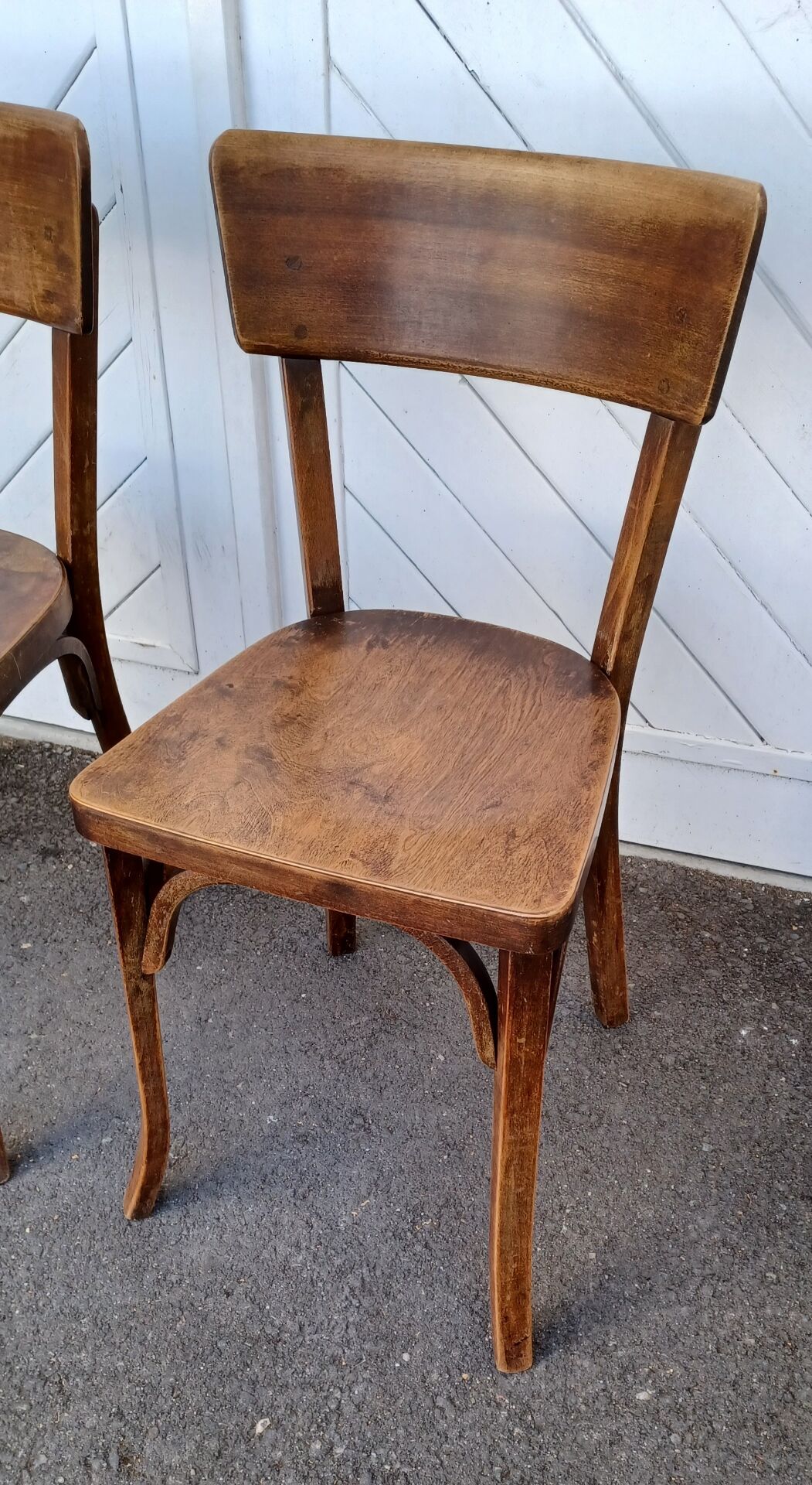 Pair of Baumann bistro chairs
