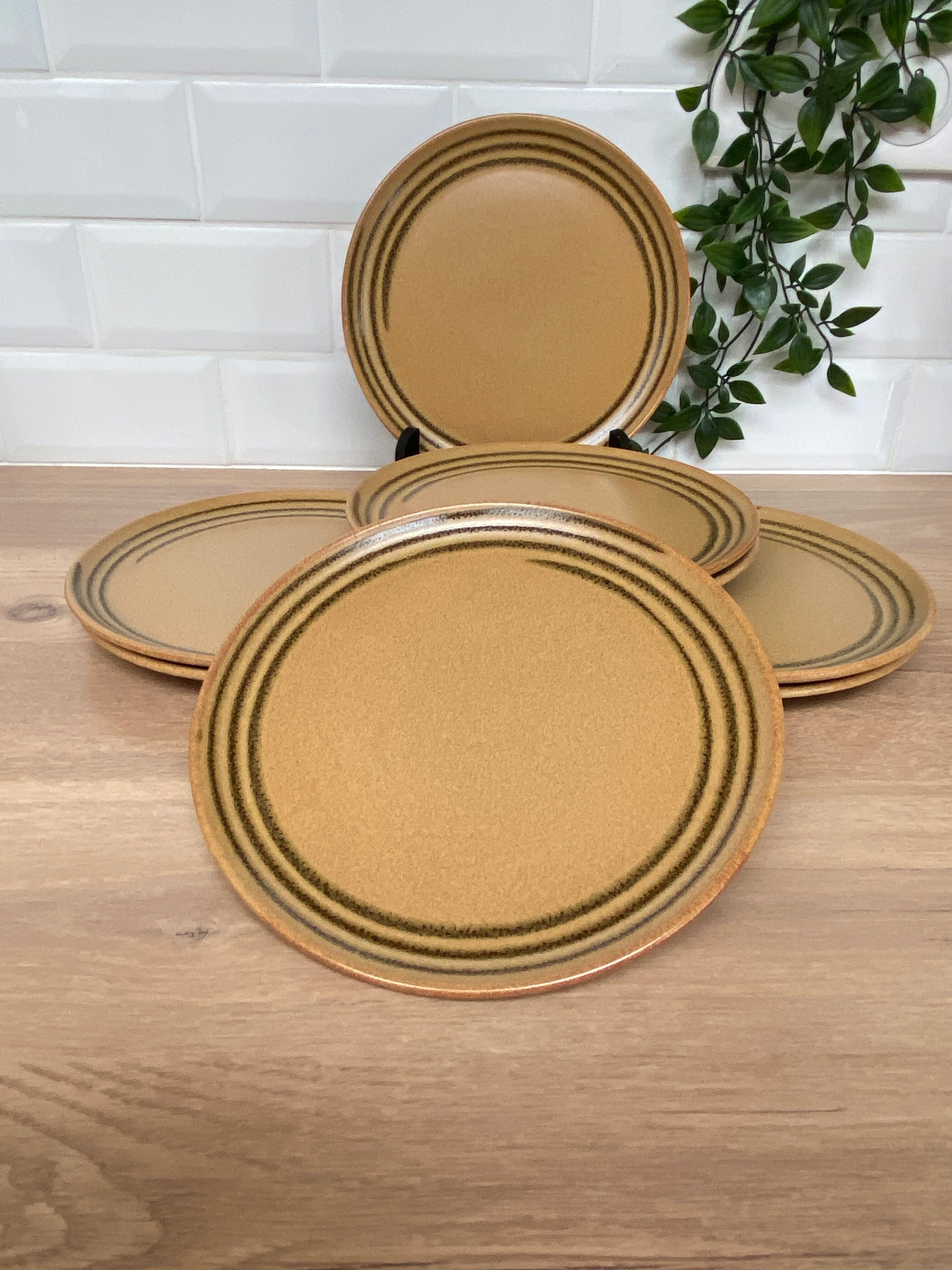 Set de 8 assiettes à dessert en grès Sarreguemines