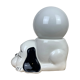 Ceramic dog lamp and opal globe