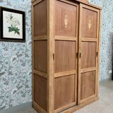Large Art Deco wardrobe with sliding doors (renovated)