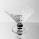 Vintage Murano Glass Centerpiece Bowl on Pedestal in Clear Glass with Black Stem Accent – Italy 1970s
